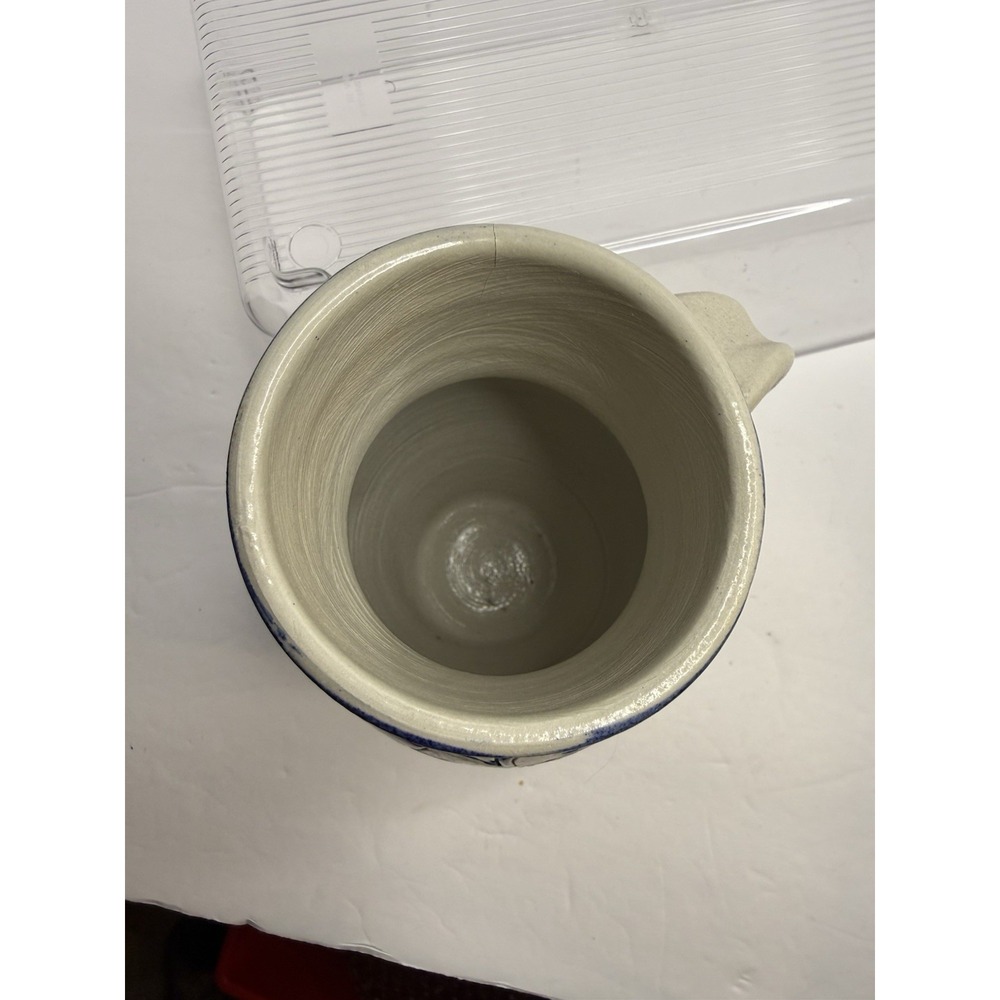 Williamsburg Pottery Cobalt Blue Hand- Thrown Pitcher - Picture 11 of 11